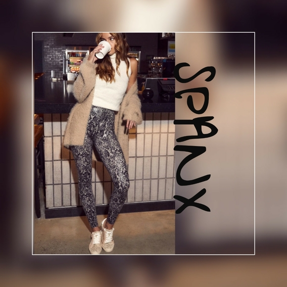 SPANX Pants - Spanx Faux Leather Snake Shine Leggings